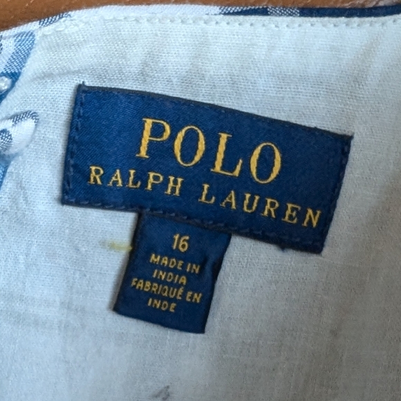 Polo Ralph Lauren plaid dress for girls, size 16 - Picture 3 of 6